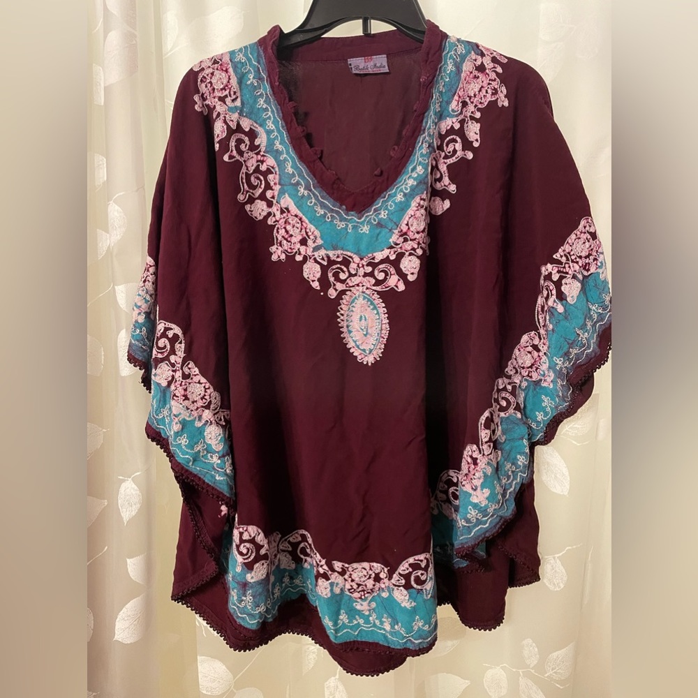 Batik India Bat Wing Boho Blouse